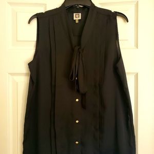 Anne Klein Sheer Sleeveless Blouse